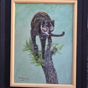 Η γάτα - The cat - Λάδι σε καμβά / Oil on canvas - 40 X 29